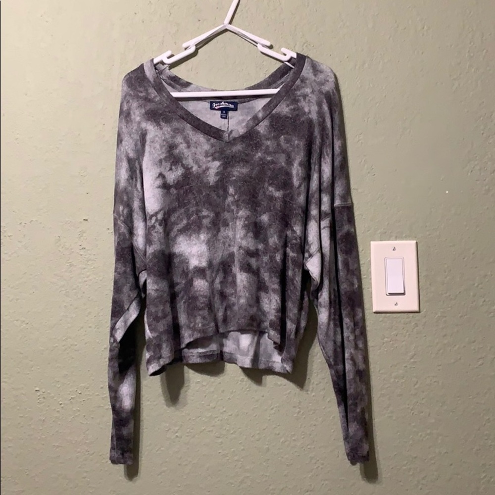 Marble Crop Long Sleeve